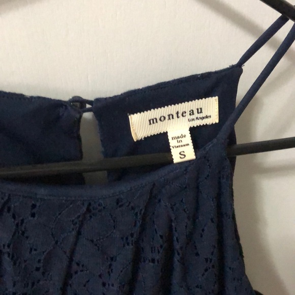 Monteau - high neck lace over lay tank top - Picture 2 of 5